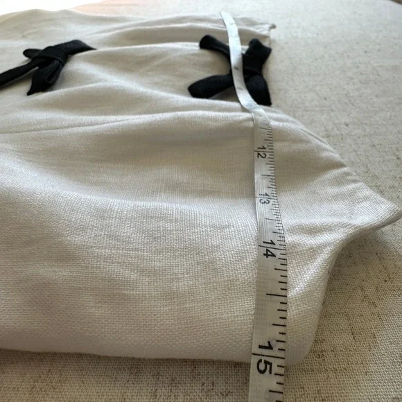 NWT Reformation Essie Linen Top White w Black Bows 4 - Picture 11 of 13